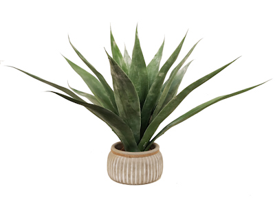 105cm 45 Leaves High Artificial Succulent Plant Fake Agave Sisal Bonsai Yucca Ornamental Plants With Pot For Backyard Decor