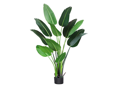 6ft 180cm Bird Of Paradise Plant Faux Banana Palm Tree Greenery Bonsai Tropical Artificial Plant For Party Hotel Wedding Decor